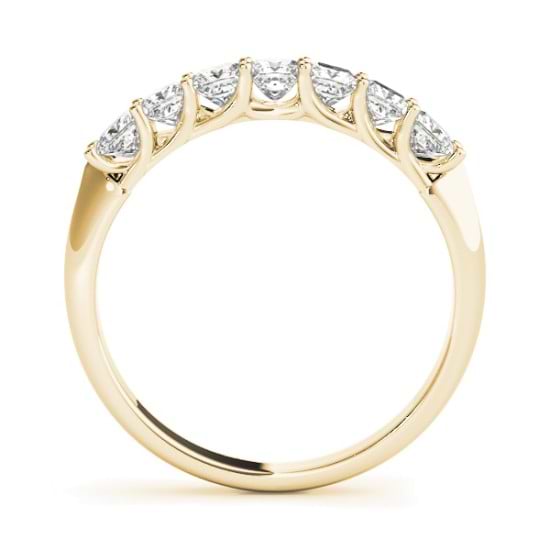 Moissanite Princess-cut Wedding Band Ring 14k Yellow Gold 0.70ct