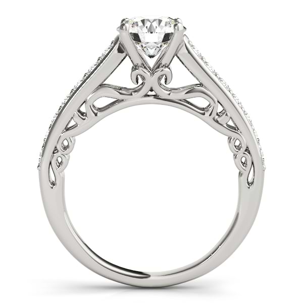 Vintage Style Cathedral Engagement Ring Bridal Set Platinum (2.50ct)