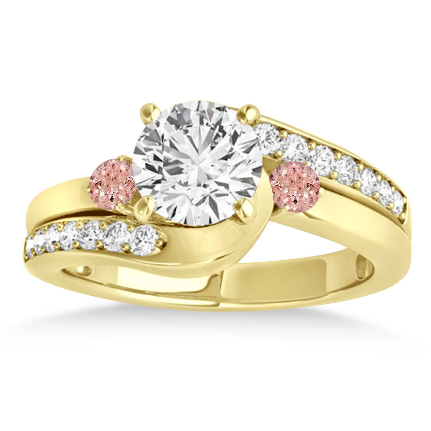 14K Yellow Gold Morganite Engagement Ring