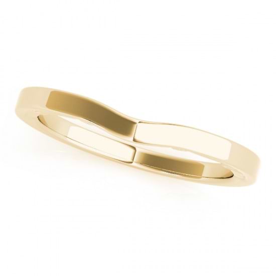 Curved Wedding Band 14k Yellow Gold