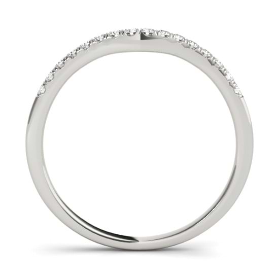 Diamond & Amethyst Three Stone Bridal Set Ring 14k White Gold (0.55ct)