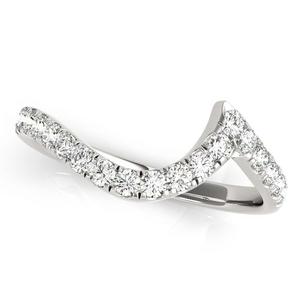 Diamond Twisted Swirl Bridal Set Setting 14k White Gold (0.62ct)