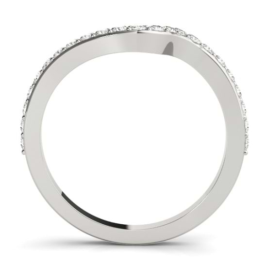 Diamond Halo Swirl Bridal Set Setting Palladium (0.77ct)