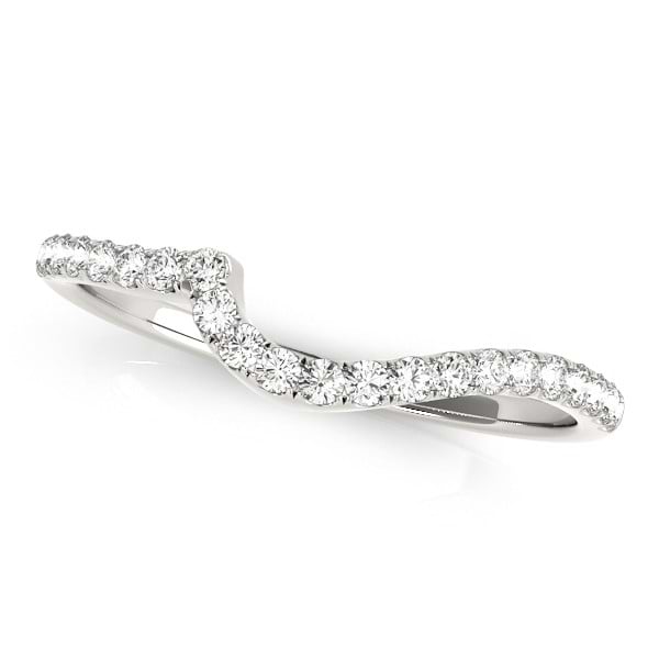 Diamond Split Shank Bridal Set Setting 14k White Gold (0.52ct)
