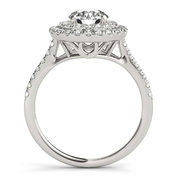 Diamond Double Halo Engagement Ring Setting Palladium (0.33ct)