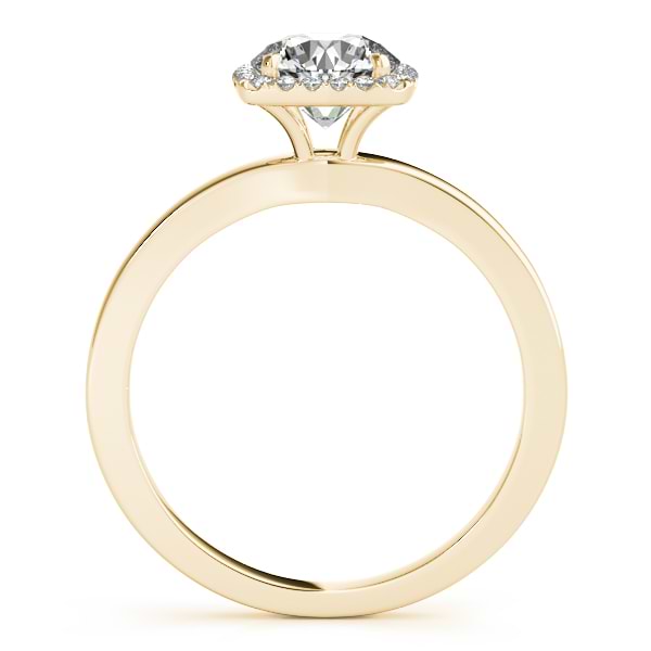 Diamond Square Solitaire Halo Engagement Ring 18k Yellow Gold (1.12ct)