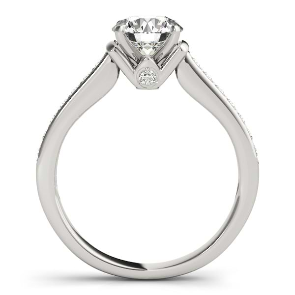 Diamond Accent Engagement Ring 14k White Gold (0.22ct)