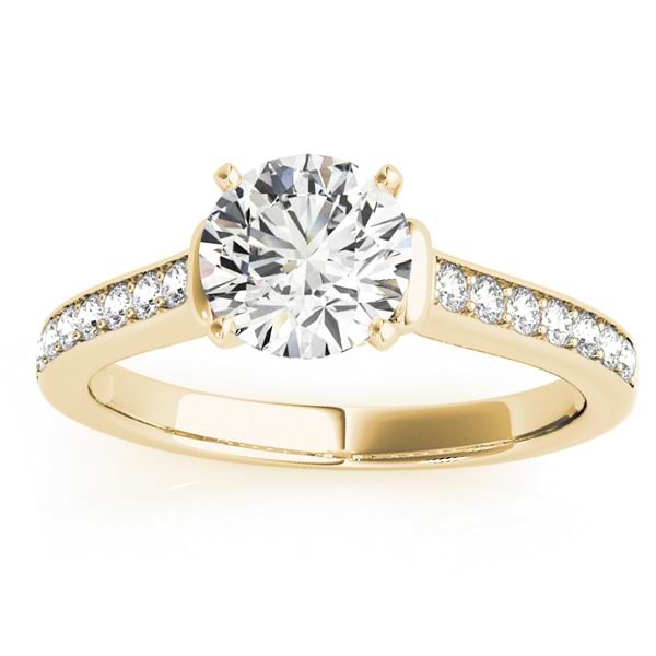 Diamond Accent Engagement Ring 14k Yellow Gold (0.22ct)