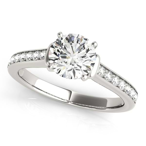 Diamond Accent Bridal Set 14k White Gold (0.98ct)