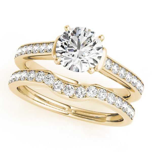 Diamond Accent Bridal Set 14k Yellow Gold (0.98ct) - NG4818