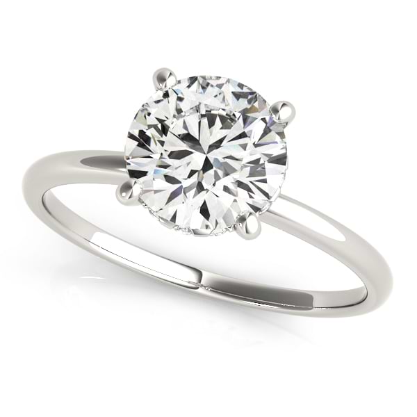 Diamond Solitaire Engagement Ring 14k White Gold (1.07ct)