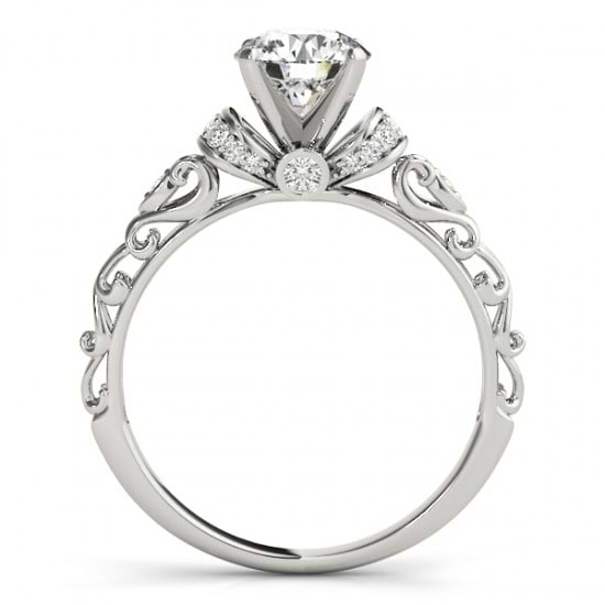 Diamond Antique Style Bridal Set Setting Palladium (0.12ct)