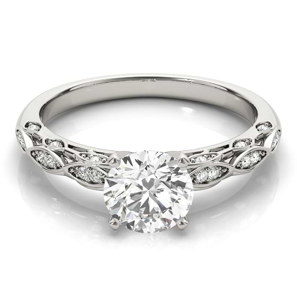 Elegant Diamond Engagement Ring Setting 14k White Gold (0.15ct) - NG11776