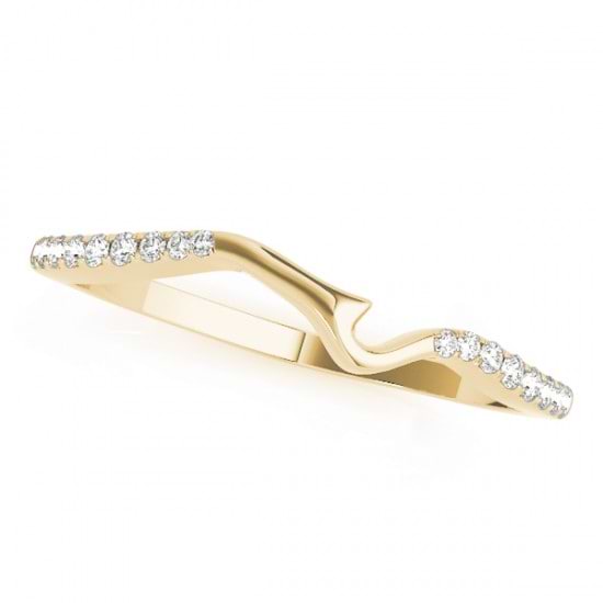 Diamond Twist Bypass Bridal Set Setting 14k Yellow Gold (0.17ct)
