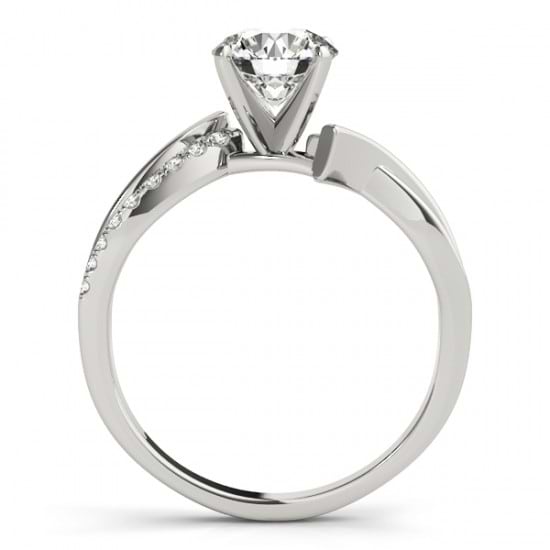 Diamond Twist Bypass Bridal Set Setting Platinum (0.17ct)