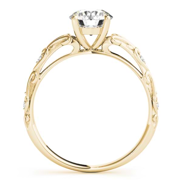 Diamond Antique Style Engagement Ring 18k Yellow Gold (0.03ct)
