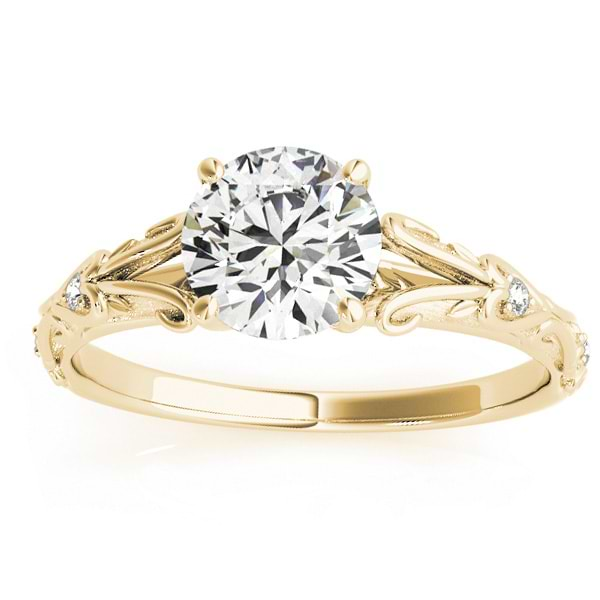 Diamond Antique Style Bridal Set 14k Yellow Gold (0.07ct)