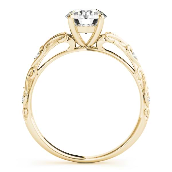 Diamond Antique Style Bridal Set 14k Yellow Gold (0.07ct)