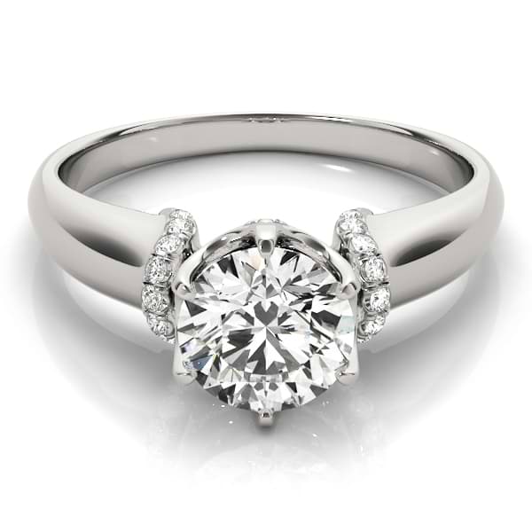 Diamond 6-Prong Solitaire Engagement Ring 14k White Gold 1.15ct - NG5057