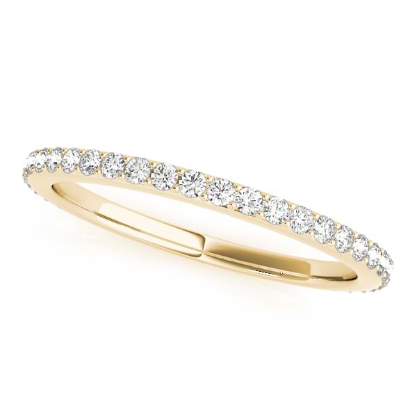 Stackable Diamond Wedding Ring Band 18k Yellow Gold (0.26ct)