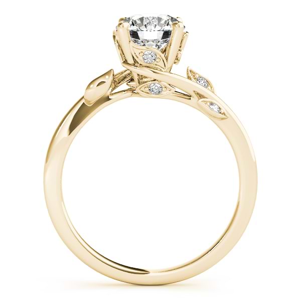 Bypass Floral Diamond Engagement Ring 14k Yellow Gold (1.00ct)
