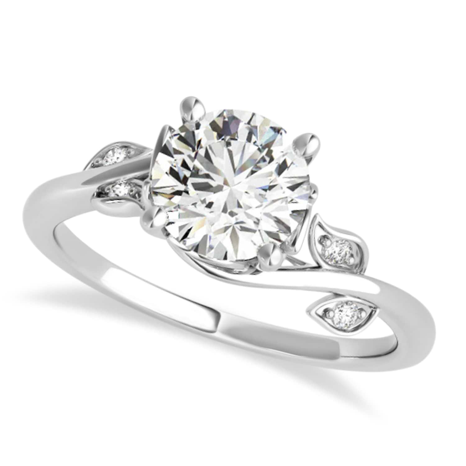 Bypass Floral Diamond Engagement Ring palladium (2.00ct)
