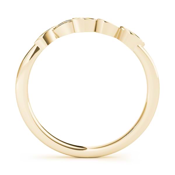 Floral Diamond Wedding Ring Band 14k Yellow Gold (0.05ct)
