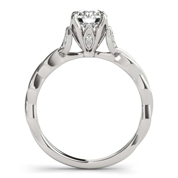 Infinity Leaf Bridal Ring Set 14k White Gold (0.32ct) - NG11864