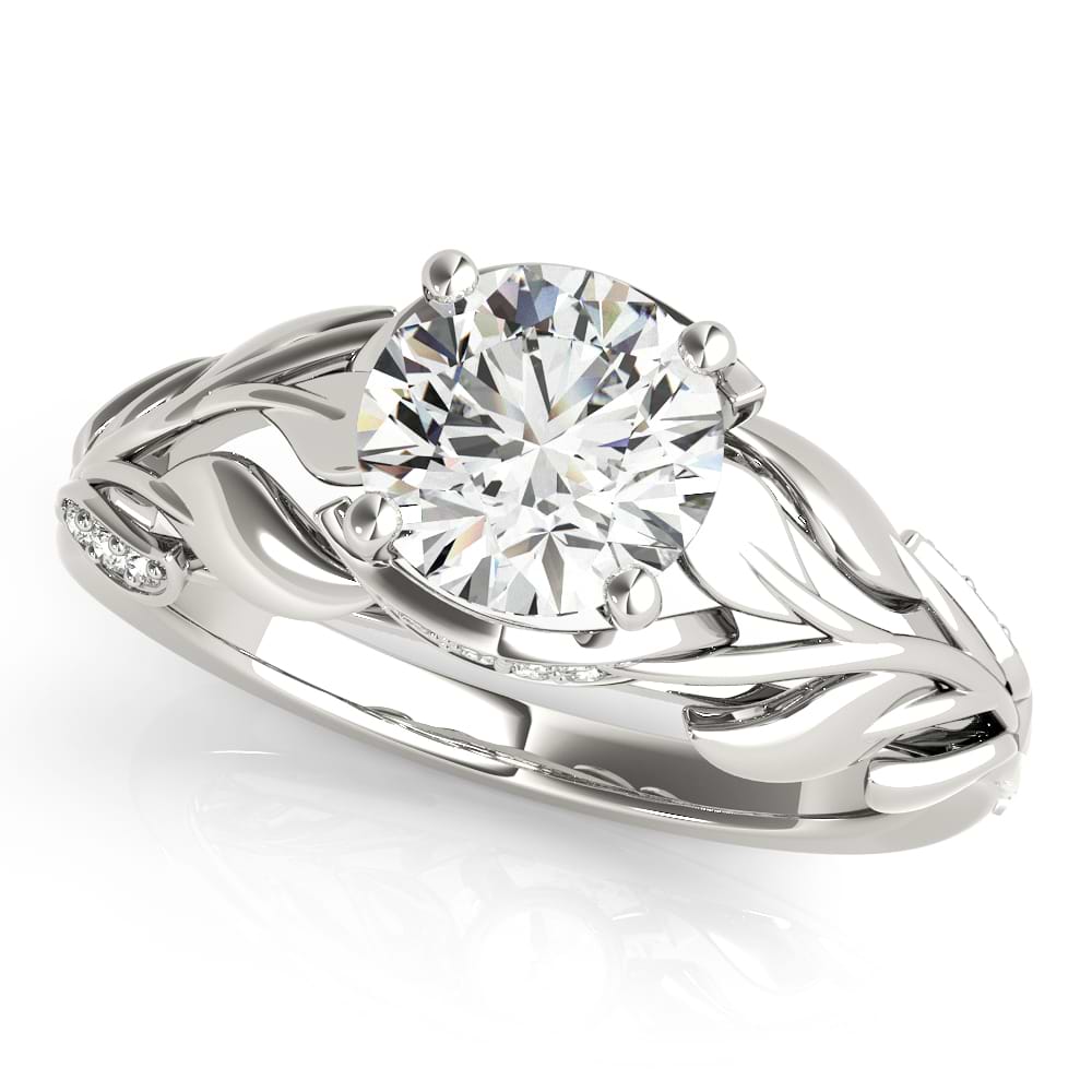 Nature-Inspired Diamond Engagement Ring Setting Palladium (0.16ct)