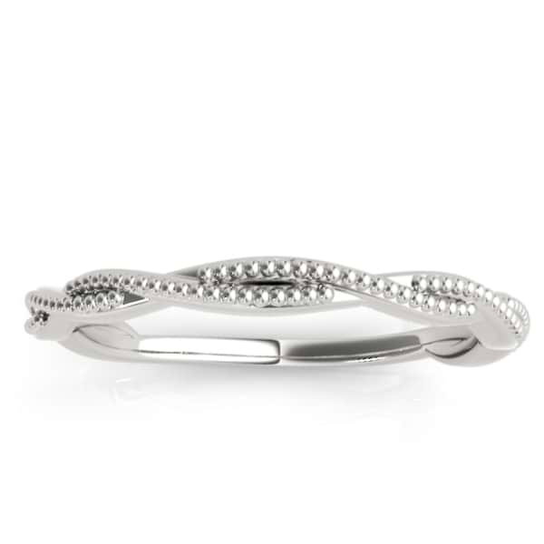 Twisted Infinity Stackable Ring Wedding Band Platinum
