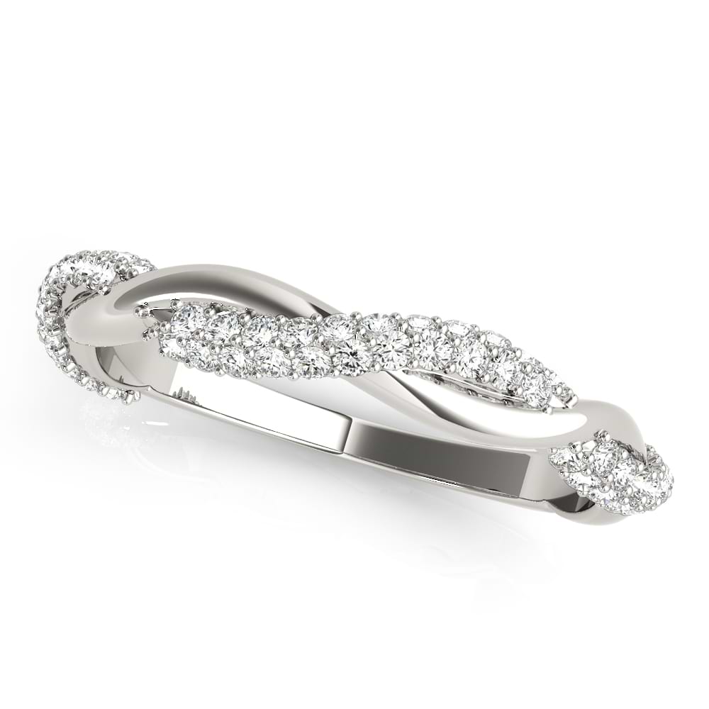 Solid Platinum 1/8 Cttw Diamond Infinity-Inspired Beaded Wedding Band  Anniversary Ring (Width = 19.5mm) - Size 6 | Amazon.com