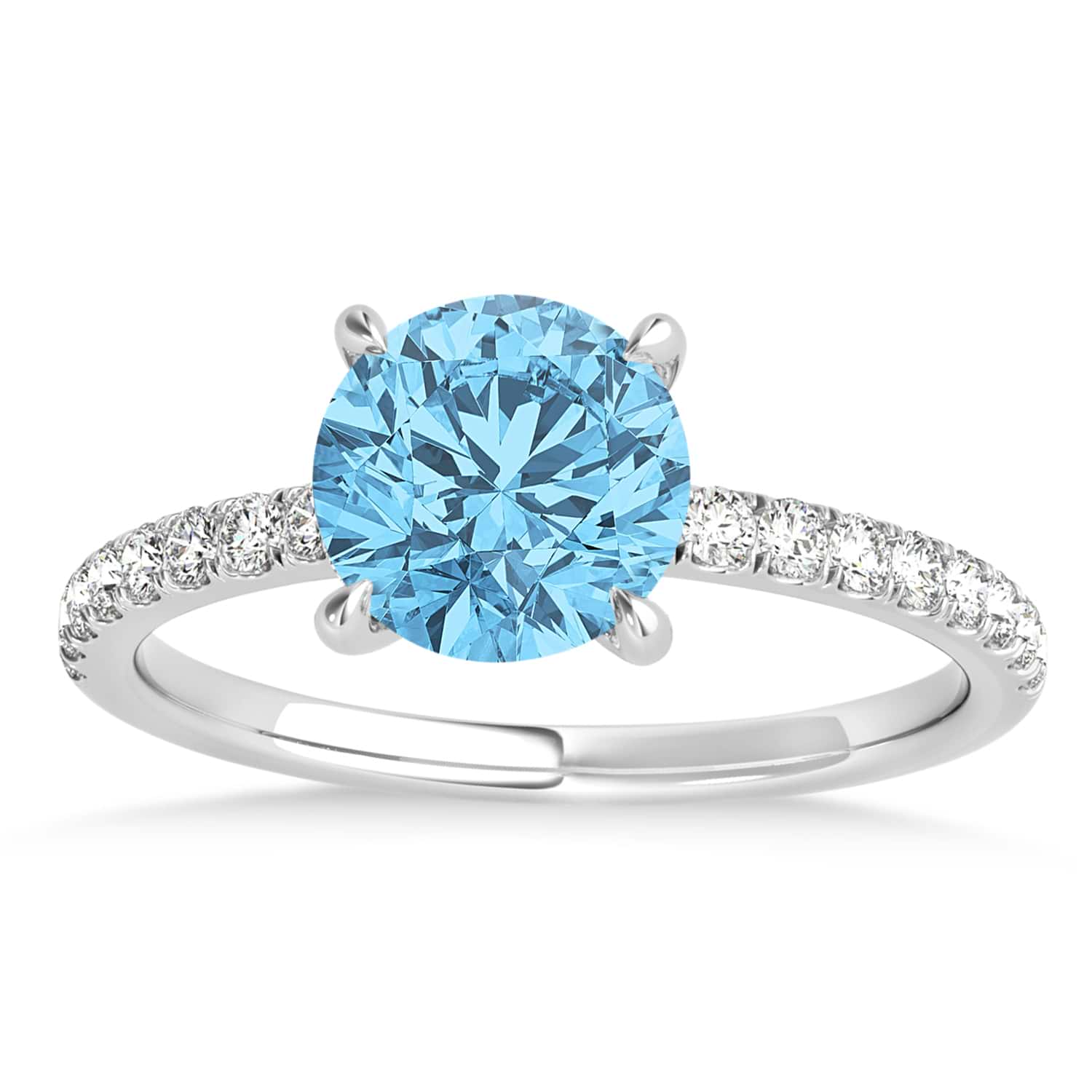 Blue topaz platinum deals ring