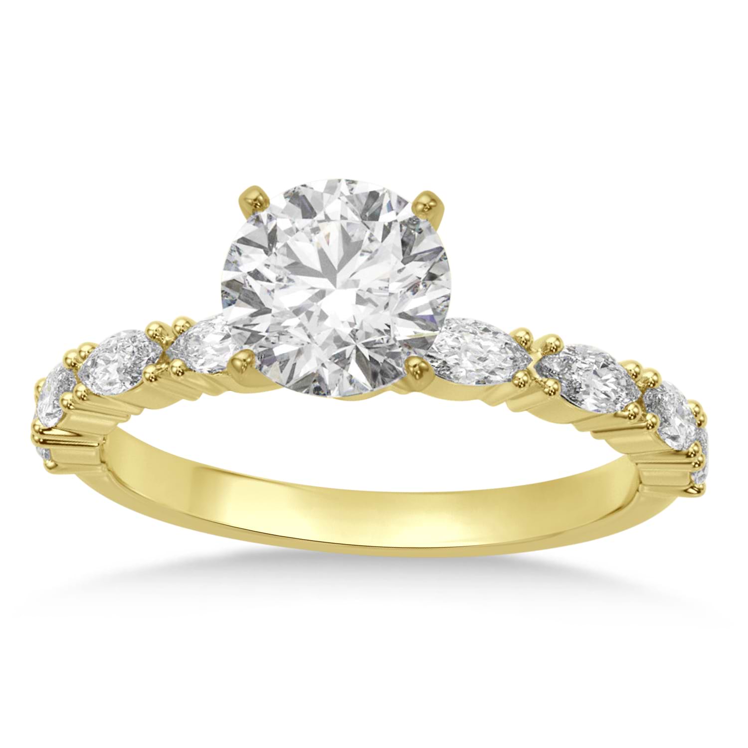 Diamond Marquise Engagement Ring 14k Yellow Gold (0.63ct)