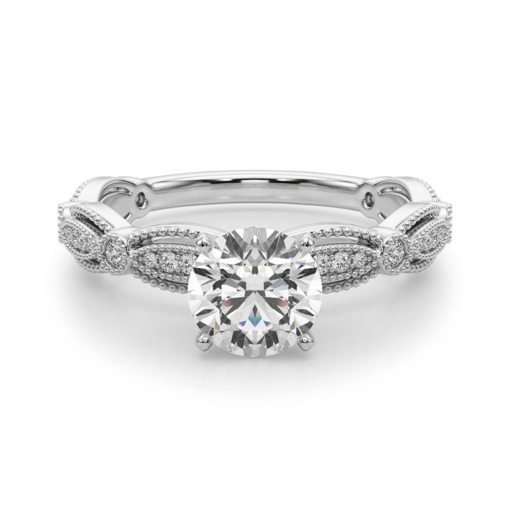 Antique Style Diamond Engagement Ring in Platinum (0.20ct)