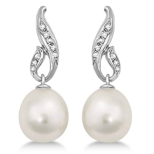 Paspaley South Sea Cultured Pearl and Diamond Drop Earrings (12mm)