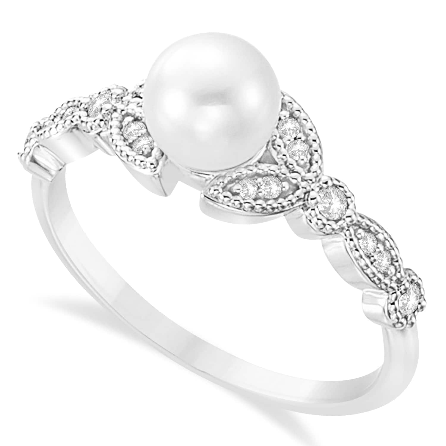 South Sea Pearl Diamond 18 Karat White Gold Cocktail Ring – Bardys Estate  Jewelry