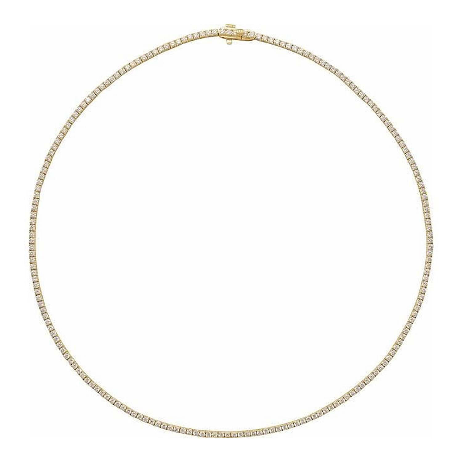 Lab-Grown Diamond Tennis Necklace 14K Yellow Gold (5.87ct)