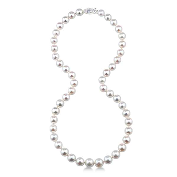 Freshwater Cultured Pearl Necklace with 14k Gold 7.0-7.5mm