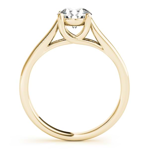 Lucida Solitaire Cathedral Engagement Ring 14k Yellow Gold