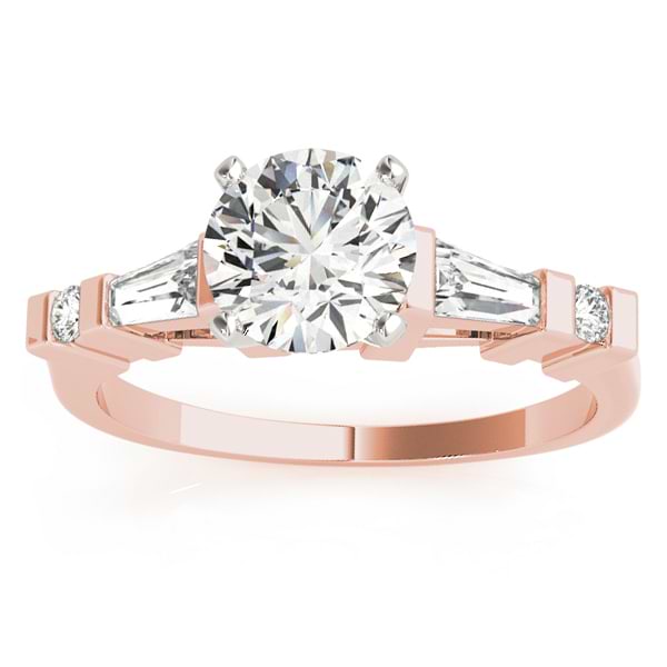 Diamond Tapered Baguette Engagement Ring 14k Rose Gold (0.33ct)