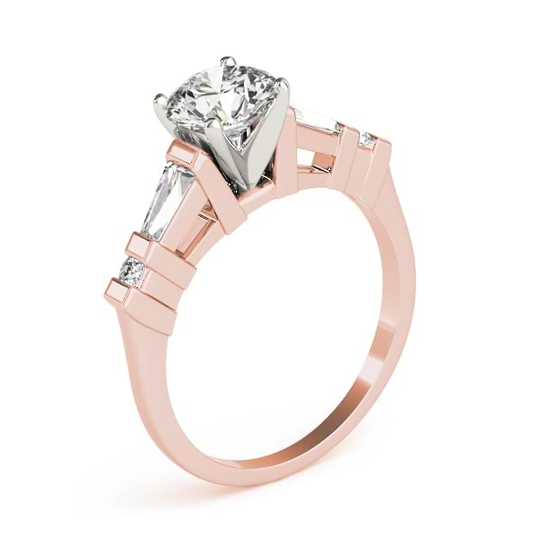 Diamond Tapered Baguette Engagement Ring 14k Rose Gold (0.33ct)