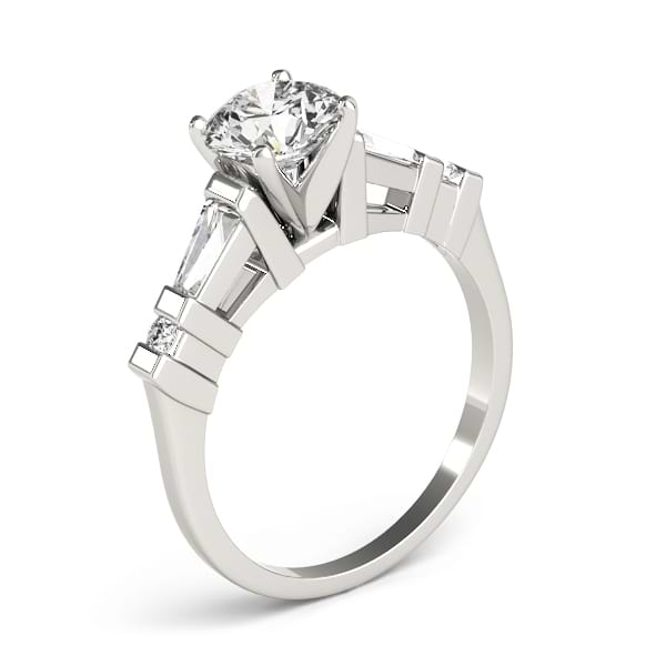 Diamond Tapered Baguette Engagement Ring 14k White Gold (0.33ct)