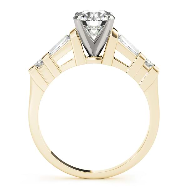 Diamond Tapered Baguette Engagement Ring 14k Yellow Gold (0.33ct)