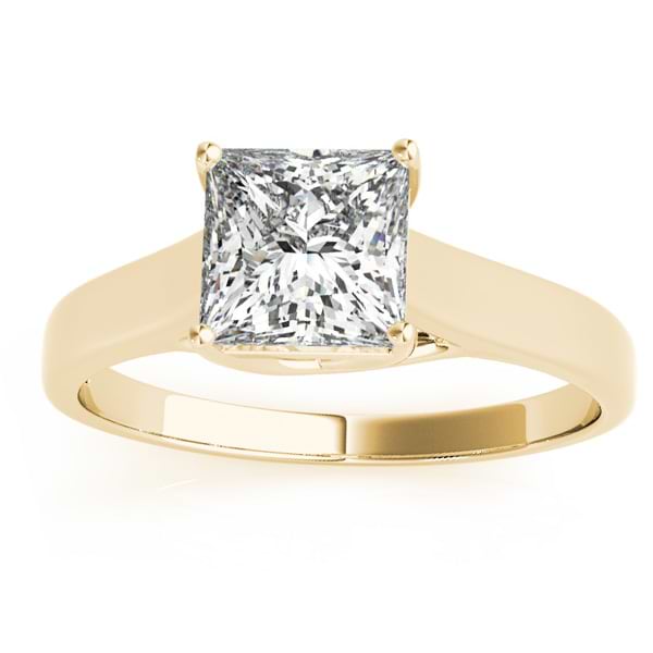 Solitaire Engagement Ring 14k Yellow Gold