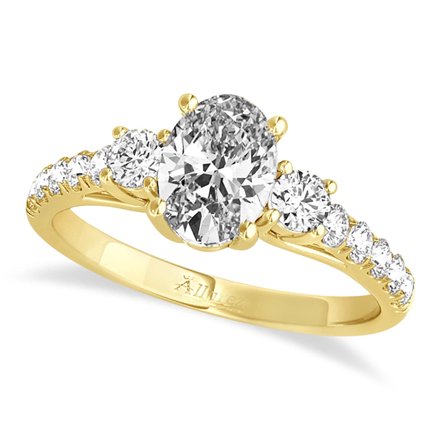 Oval Cut Diamond Engagement Ring 14k Yellow Gold (1.40ct)