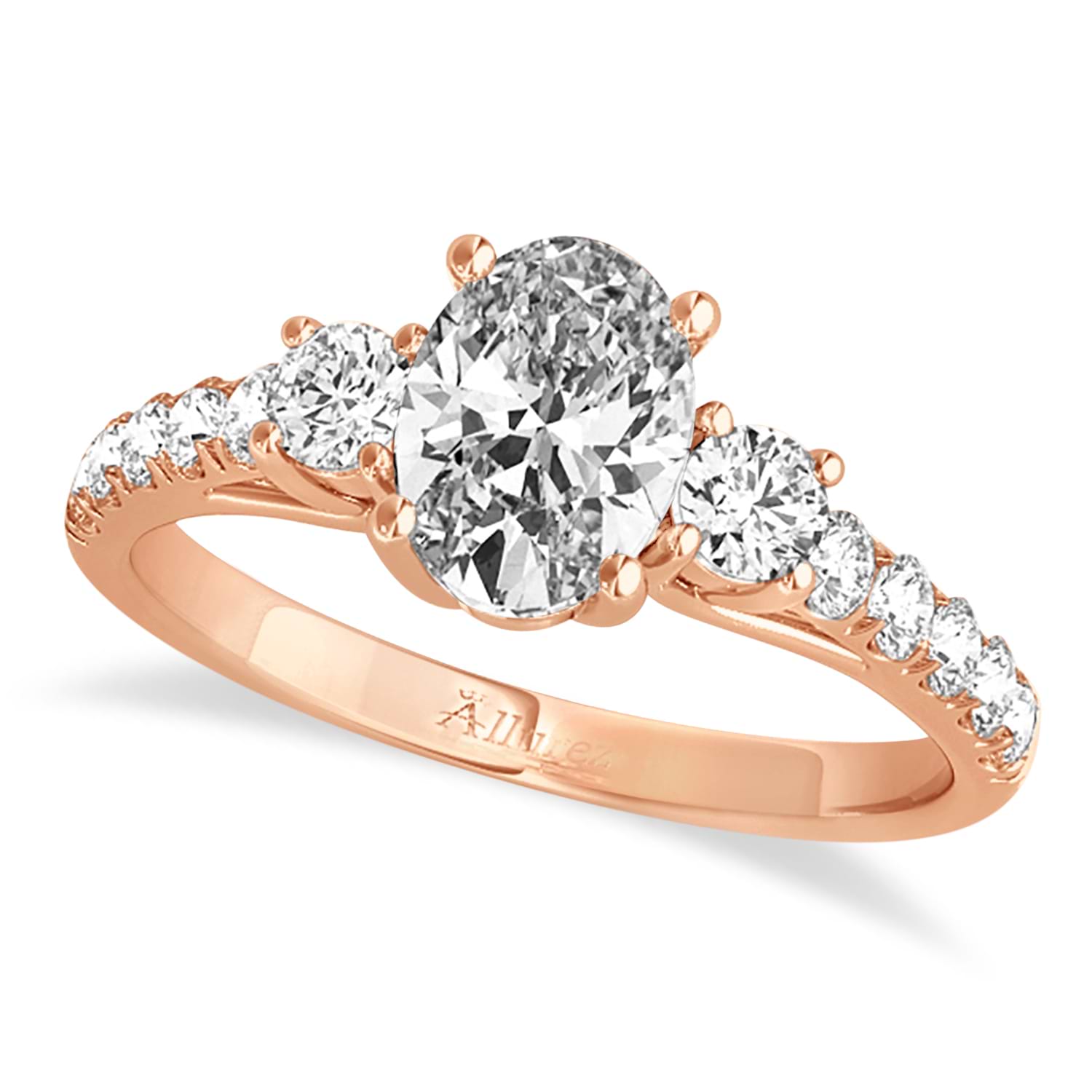 Oval Cut Diamond Engagement Ring 18k Rose Gold (1.40ct)
