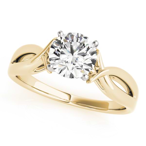 Solitaire Bypass Diamond Engagement Ring 18k Yellow Gold (1.00ct)