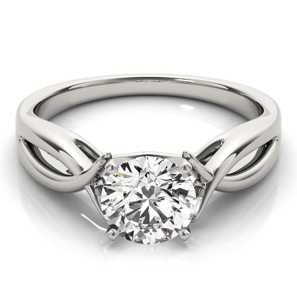 Solitaire Bypass Diamond Engagement Ring Platinum (1.00ct)