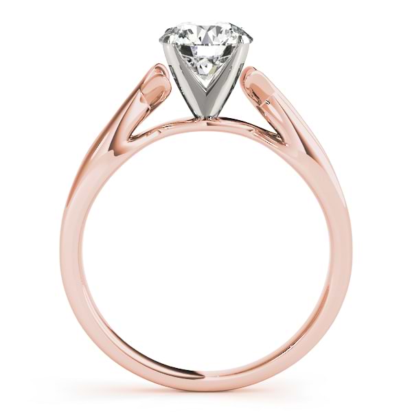 Solitaire Bypass Twisted Engagement Ring Setting 14k Rose Gold - NG5741
