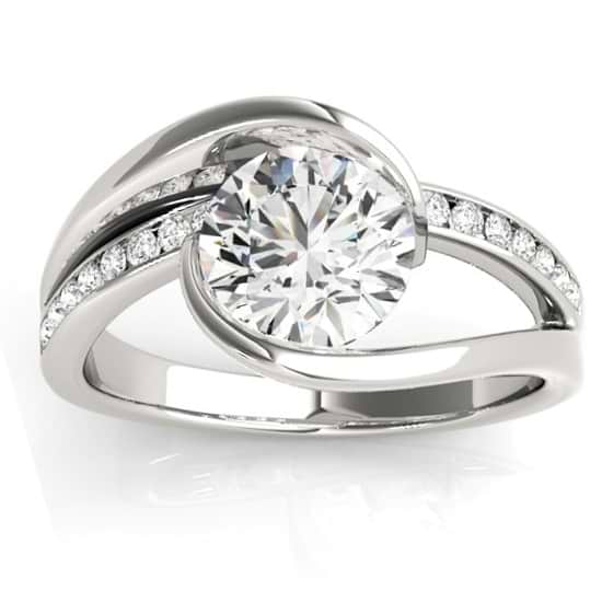 Diamond Tension Set Engagement Ring Setting Platinum (0.19ct)